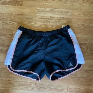 Adidas shorts. Large. Black with light pink trim.